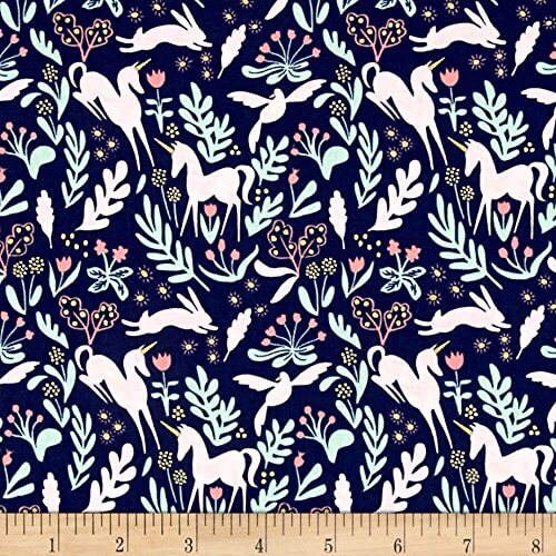 scandinavian unicorn fabric