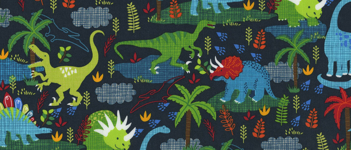 Dinosaur print fabric