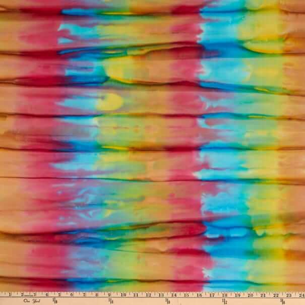 Rainbow batik fabric