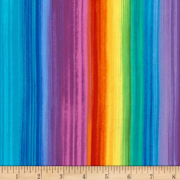 Rainbow Brushstroke fabric